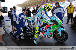 The Fiat Yamaha Team's special Assen livery